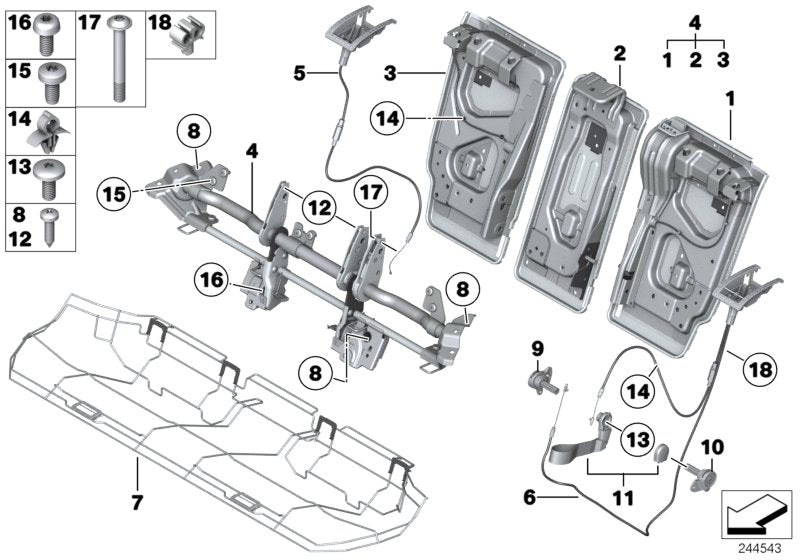 Genuine BMW 52202997562 E84 Frame, Backrest Right (Inc. X1) | ML Performance EU EU Car Parts