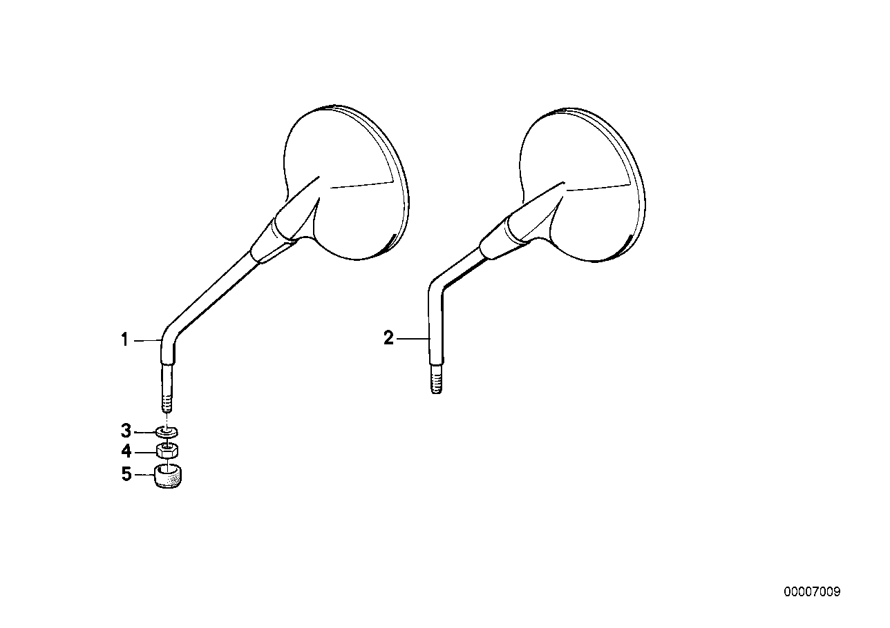 Genuine BMW 51161452418 Mirror Right SCHWARZ (Inc. R 65 RT) | ML Performance EU EU Car Parts
