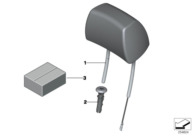 Genuine BMW 52107255872 F25 F26 Headrest Imitation Leather BEIGE (Inc. X3) | ML Performance EU EU Car Parts