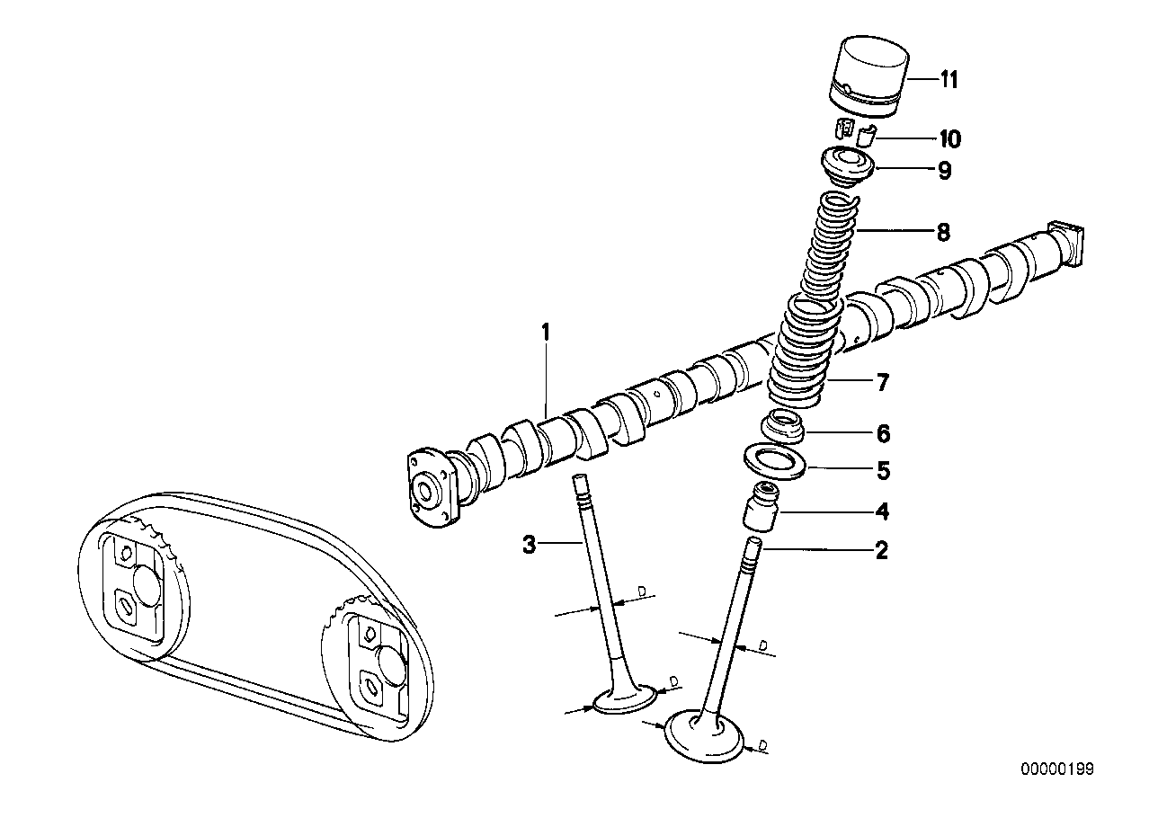 Genuine BMW 11341722910 E34 Intake Valve 30,0/6,97mm (Inc. 520i) | ML Performance EU EU Car Parts