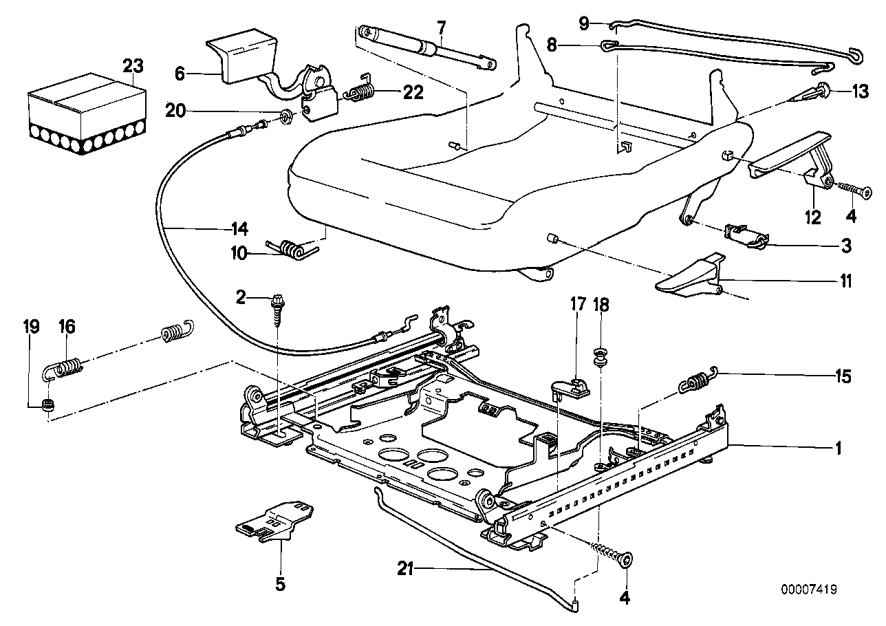 Genuine BMW 52108155178 E34 Seat Rail Right (Inc. 540i, M5 3.8 & 525ix) | ML Performance EU EU Car Parts
