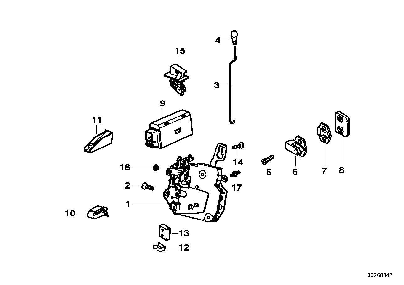 Genuine BMW 51218169046 E36 Door Lock Front Right (Inc. 318ti, 318i & 318is) | ML Performance EU EU Car Parts