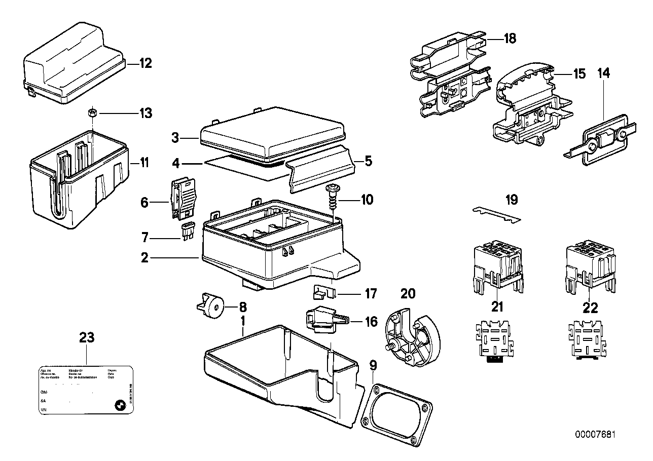 Genuine BMW 61131388270 E31 E32 E34 Fuse Box (Inc. 750i, 850CSi & 730iL) | ML Performance EU EU Car Parts