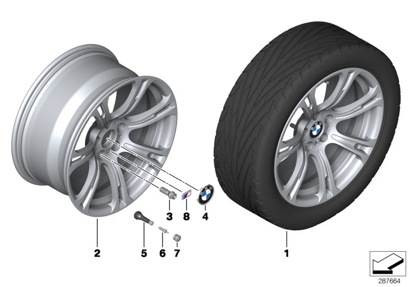 Genuine BMW 36112283950 Alloy Rim Forged 9,5JX19 ET:31 (Inc. M6) | ML Performance EU EU Car Parts