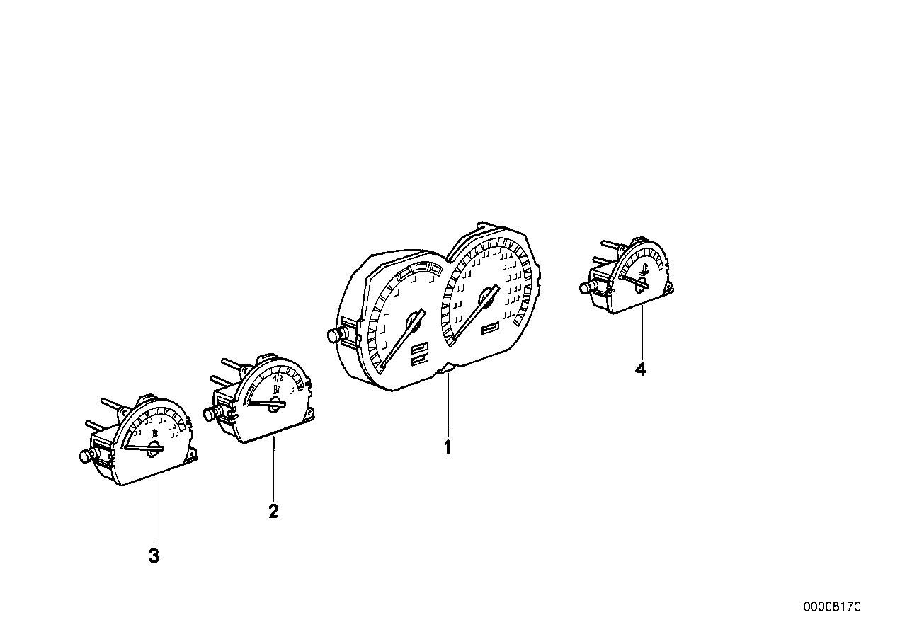 Genuine BMW 62121383321 E31 Speedometer/Rev. Counter KM/H (Inc.  & 850Ci) | ML Performance EU Car Parts