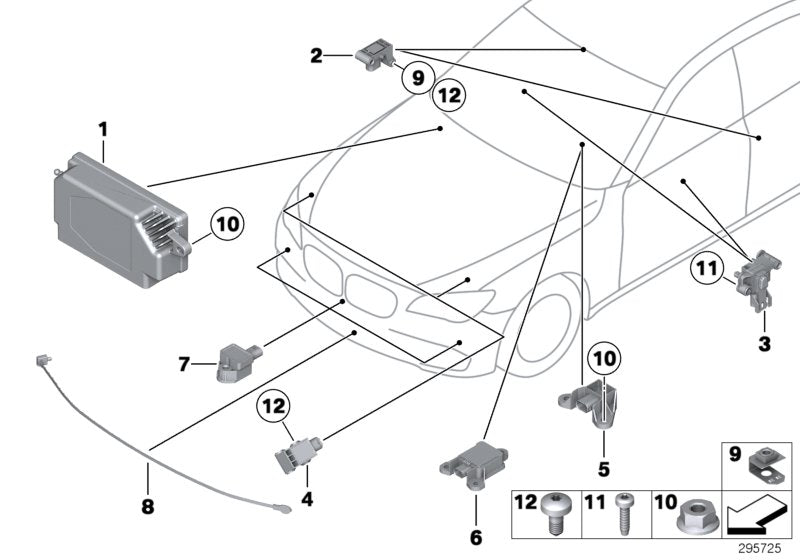 Genuine BMW 65779159313 RR4 Central Sensor HIGH (Inc. 750Li, 550iX & 740Li) | ML Performance EU EU Car Parts
