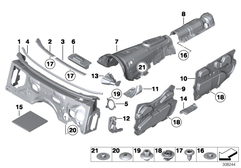 Genuine BMW 51487181377 Sound Insulating Door Rear Left (Inc. 750LiX, 740LiX & 740Li) | ML Performance EU EU Car Parts