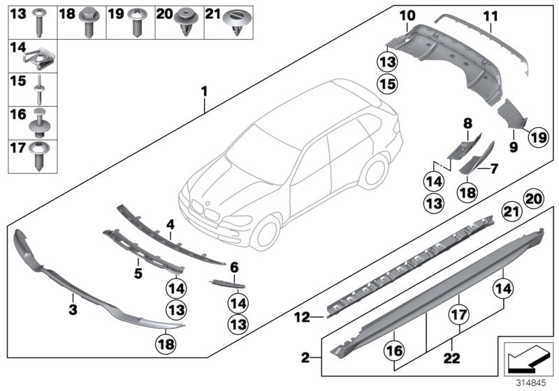 Genuine BMW 51122182371 E70 Side Section, Bumper, Rear Left (Inc. X5) | ML Performance EU EU Car Parts