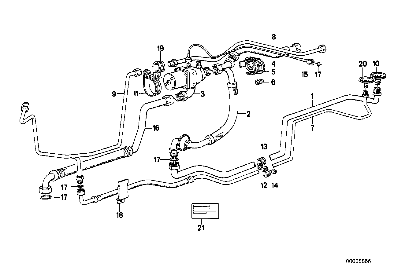 Genuine BMW 64501380308 E24 Tubing (Inc. M635CSi, 635CSi & 628CSi) | ML Performance EU Car Parts