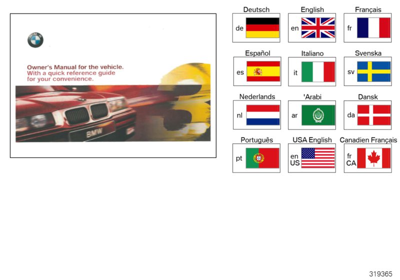 Genuine BMW 01419789271 E36 Owner's Handbook E36/2/3/4/C EN, MJ 1996 (Inc. 328i, 318is & 316i) | ML Performance EU EU Car Parts