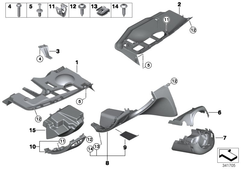 Genuine BMW 61316950262 E87 E84 E91 Trim Panel, Steering Column, Bottom (Inc. Z4 23i, Z4 30i & 320si) | ML Performance EU EU Car Parts