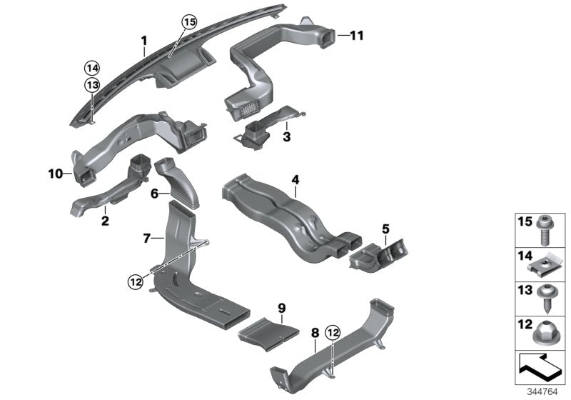 Genuine BMW 64227306612 Air Channel Right (Inc. X5) | ML Performance EU EU Car Parts