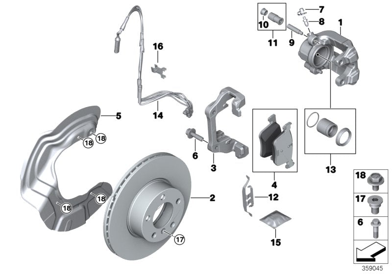 Genuine BMW 34116769091 E90 E89 E91 Caliper Housing Left (Inc. 318i, Z4 23i & 323i) | ML Performance EU EU Car Parts