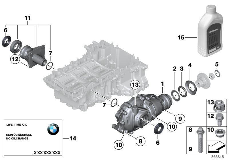 Genuine BMW 31508619487 At-Front Differential I=3,23 (Inc. 745LeX, 420dX & 535iX) | ML Performance EU EU Car Parts
