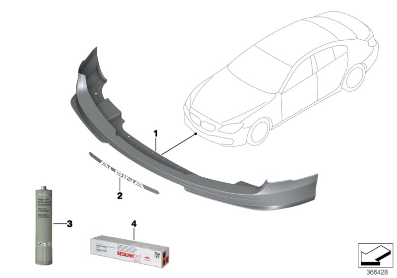 Genuine BMW 51117988551 Primed Front Spoiler (Inc. Alpina B6) | ML Performance EU EU Car Parts