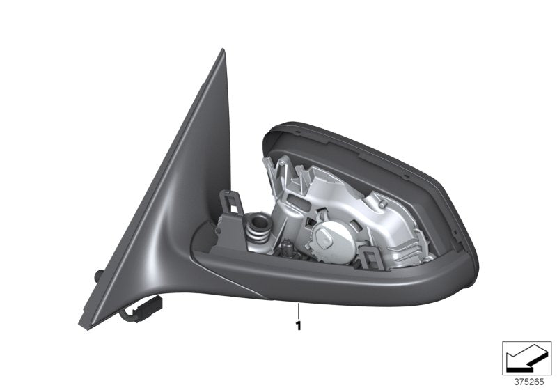 Genuine BMW 51167283773 E60 E61 Exterior Mirror, No Lens, Heated, Left (Inc. 525i, 530xd & 535d) | ML Performance EU EU Car Parts