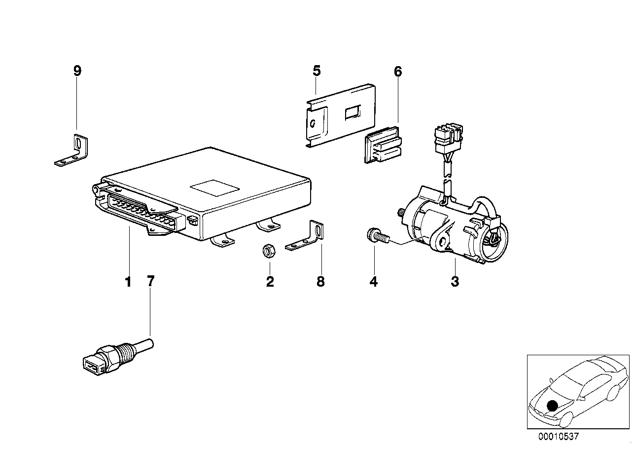 Genuine BMW 12711729746 E31 Control Unit Eml (Inc. 850Ci) | ML Performance EU EU Car Parts