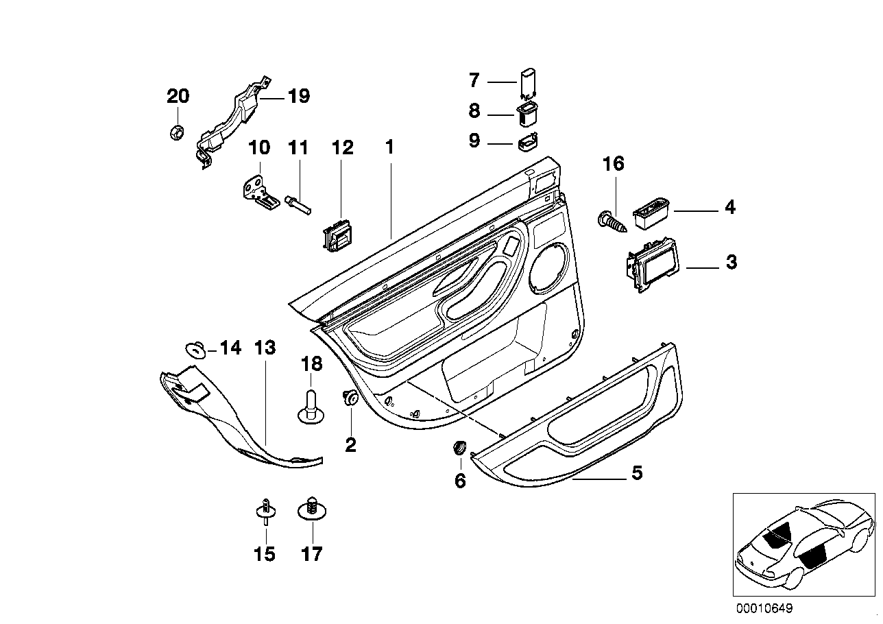 Genuine BMW 51168175112 E38 Right Ashtray Insert (Inc. 728i, 725tds & 735iL) | ML Performance EU EU Car Parts