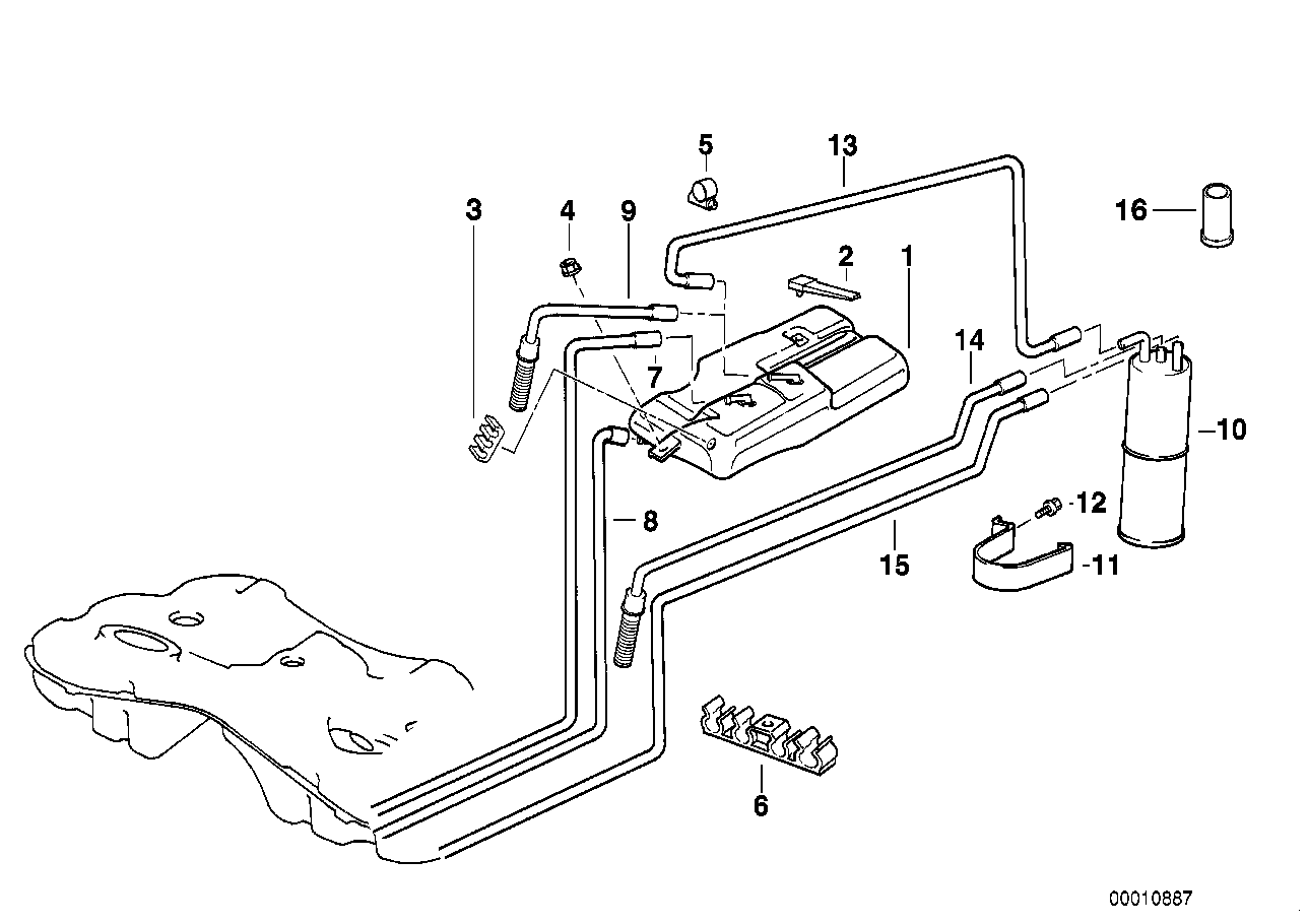 Genuine BMW 16131182211 E38 Pipe 1 (Inc. 728iL, 740d & 740i) | ML Performance EU EU Car Parts