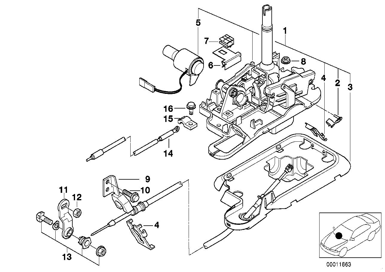 Genuine BMW 25161422490 E31 Gearshift Steptronic (Inc. 840Ci) | ML Performance EU EU Car Parts