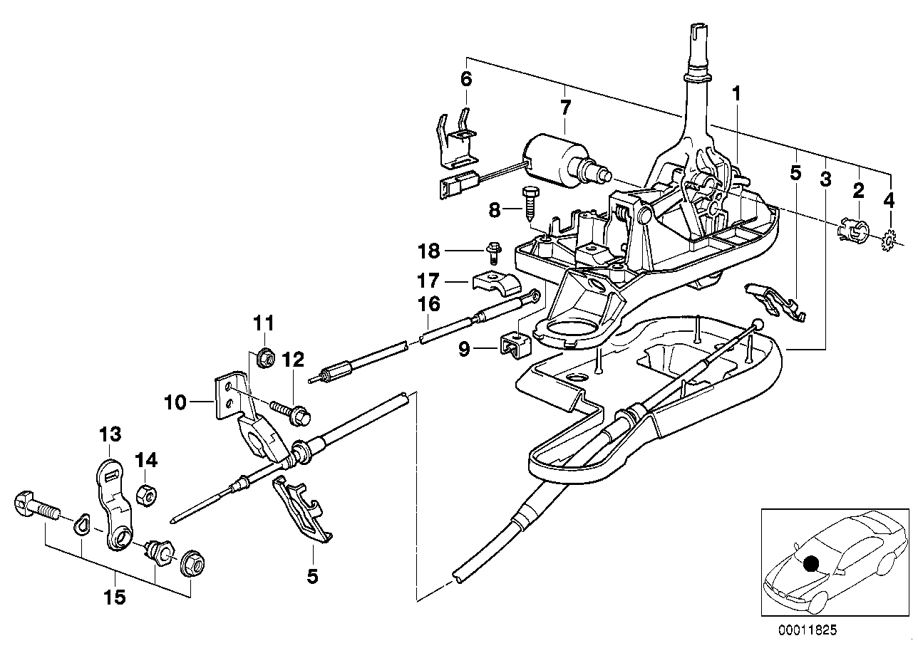 Genuine BMW 25161421823 E38 Bowden Cable (Inc. 750i & 750iL) | ML Performance EU EU Car Parts