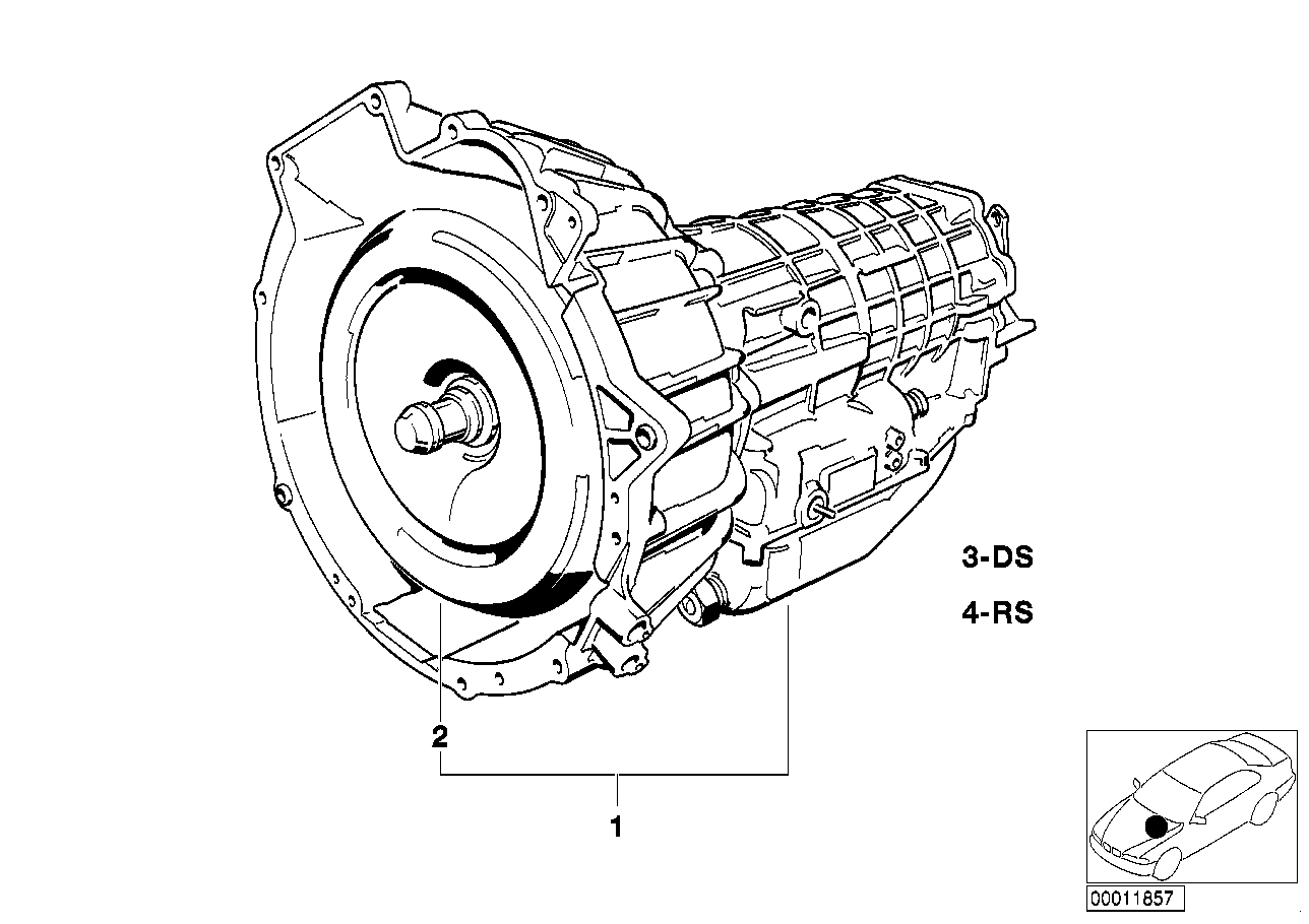 Genuine BMW 24001216114 E24 Exch. Automatic Transmission 4HP22-YH (Inc. 628CSi) | ML Performance EU EU Car Parts
