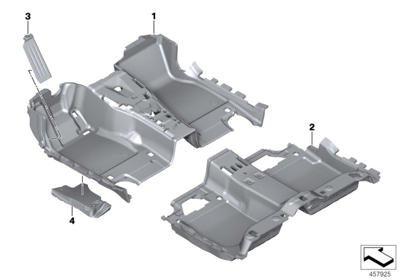 Genuine BMW 51478067649 G11 Floor TriCover, Front M CANBERRABEIGE (Inc. 740iX, 730Li & 725Ld) | ML Performance EU EU Car Parts