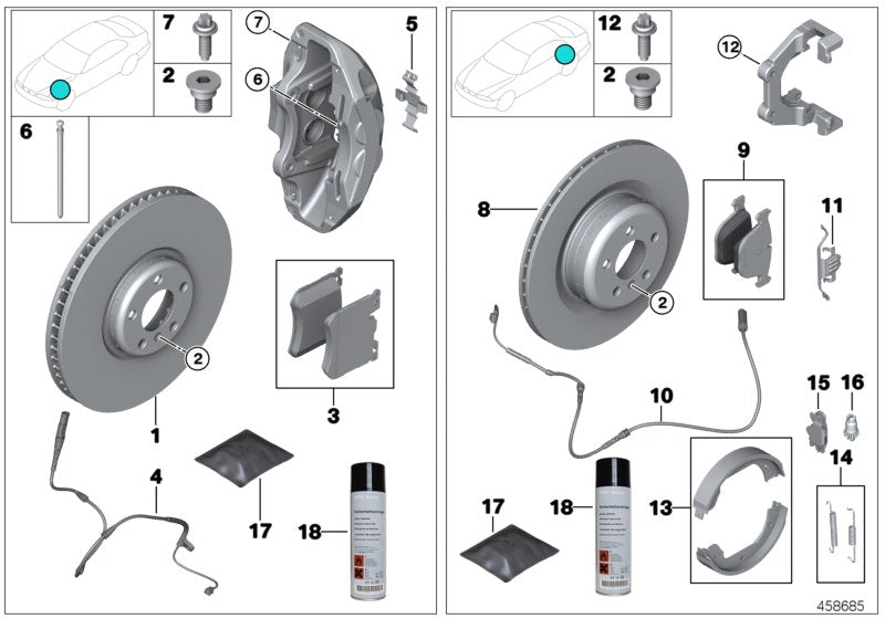 Genuine BMW 34116898728 E70 E71 Brake Disc, Lightweight,Ventilated,Right 395X36 (Inc. X5 M & X6 M) | ML Performance EU EU Car Parts