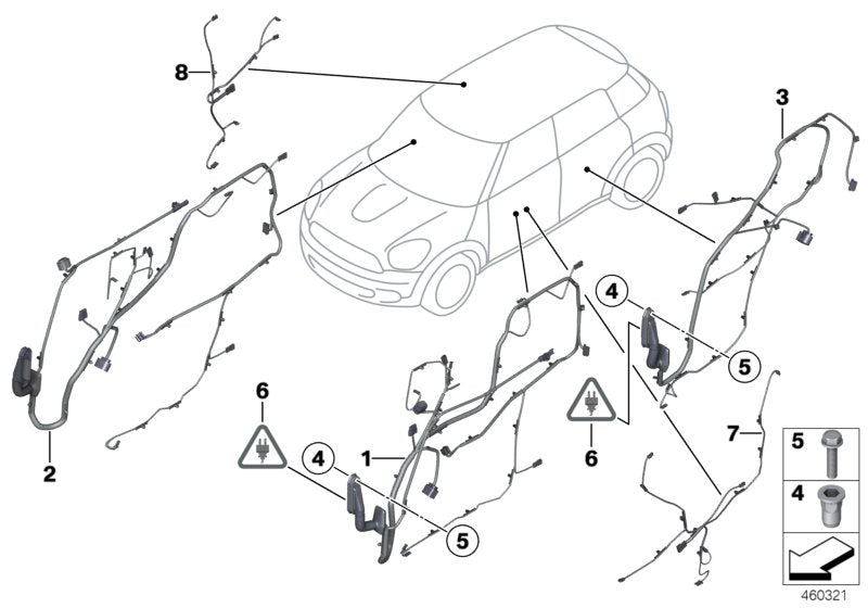 Genuine BMW 61129352564 Driver's Side Door Cable Harness (Inc. Cooper S ALL4, Cooper S & JCW) | ML Performance EU EU Car Parts