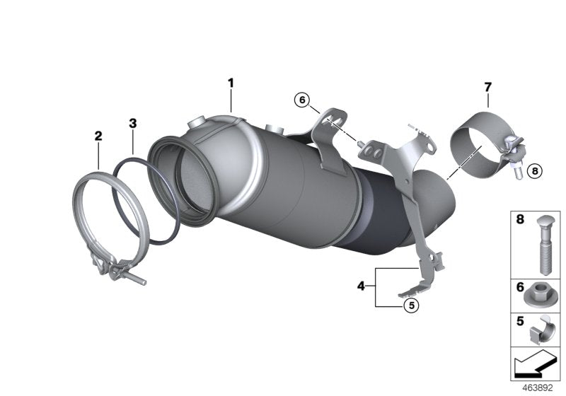 Genuine BMW 18328664540 G07 G05 G31 Holder Catalytic Converter Near Engine (Inc. 540iX, 840i & 740Li) | ML Performance EU EU Car Parts