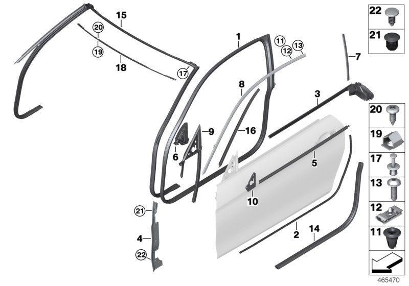 Genuine BMW 51347433340 Finisher, Side Frame Right ALU SATINIERT (Inc. 435dX, 428i & 420i) | ML Performance EU EU Car Parts