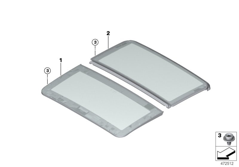 Genuine BMW 54107481646 F39 Glass Cover, Front (Inc. X2) | ML Performance EU EU Car Parts