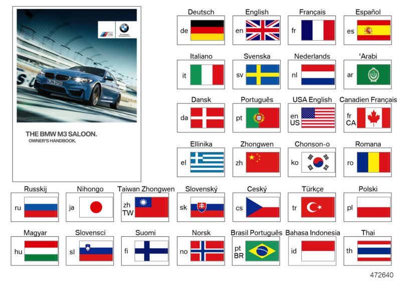 Genuine BMW 01402928611 Owner's Manual For M3 FR (Inc. M3) | ML Performance EU EU Car Parts