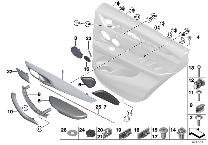 Genuine BMW 51417354147 F15 F16 Armrest, Left ELFENBEINWEISS (Inc. X5) | ML Performance EU EU Car Parts