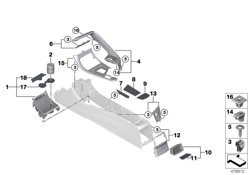 Genuine BMW 51169292532 F39 Insert Mat, Storage Compartment (Inc. X1 & X2 M35iX) | ML Performance EU EU Car Parts