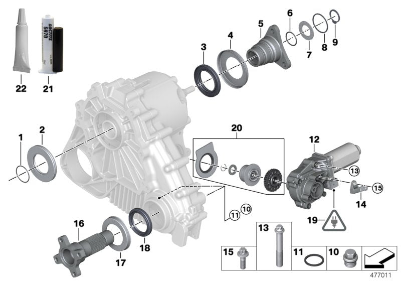 Genuine BMW 27102449709 E72 E53 E70 Exchange Servomotor (Inc. X3 2.5si & X5) | ML Performance EU EU Car Parts