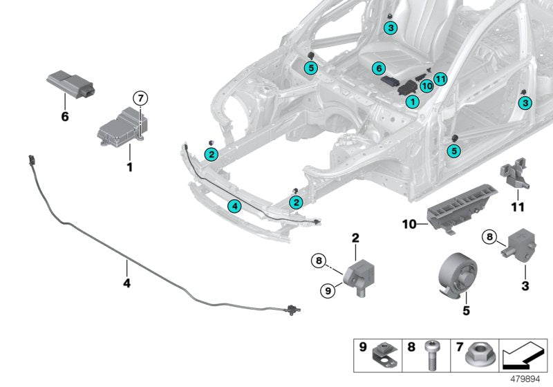 Genuine BMW 65779343380 G32 F90 G31 Sensor Seat (Inc. X7 50iX, 530dX & 640i) | ML Performance EU EU Car Parts
