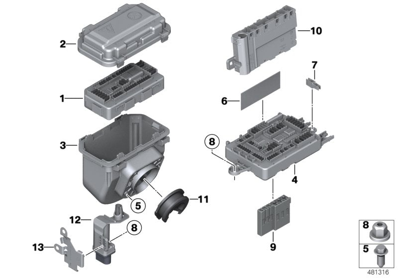 Genuine BMW 61149228158 F21 Map, Fuse Grouping (Inc. 218d, M235i & 435i) | ML Performance EU EU Car Parts