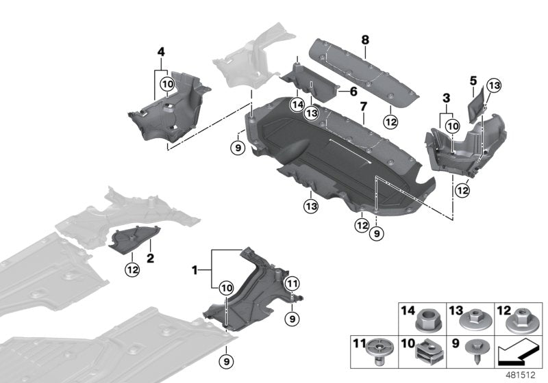 Genuine BMW 51757374766 G14 G16 G15 Underbody Panelling, Rear Right (Inc. 840dX, 840i & 840iX) | ML Performance EU EU Car Parts