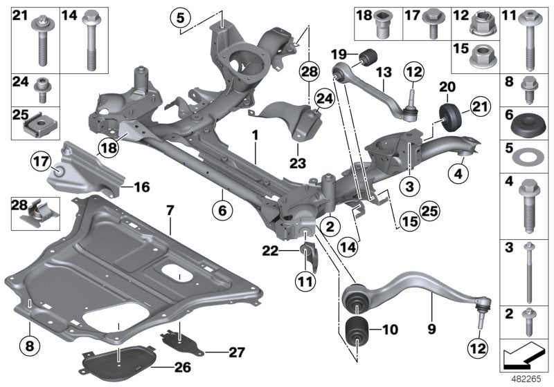 Genuine BMW 31106860841 F22 F21 Reinforcement Plate (Inc. 220dX, 420dX & 435iX) | ML Performance EU EU Car Parts