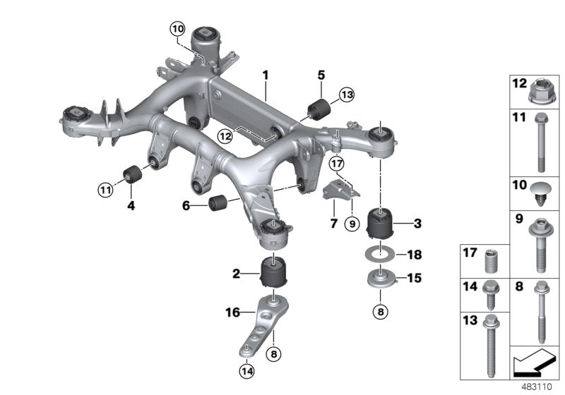Genuine BMW 33316878218 G32 EWB G11 Bracket Right (Inc. M760iX, 530dX & 730Li) | ML Performance EU EU Car Parts