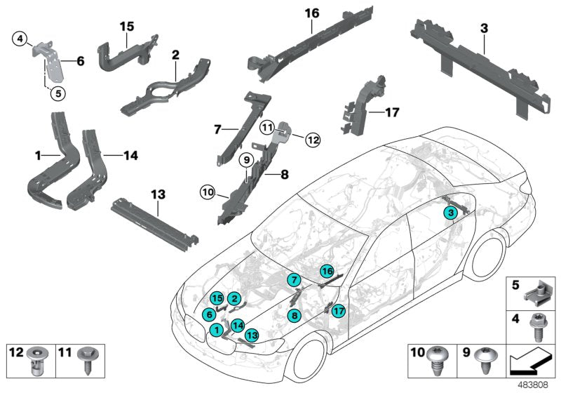 Genuine BMW 61139325426 G32 G30 G31 Cable Guide (Inc. 620dX, M550dX & 630d) | ML Performance EU EU Car Parts