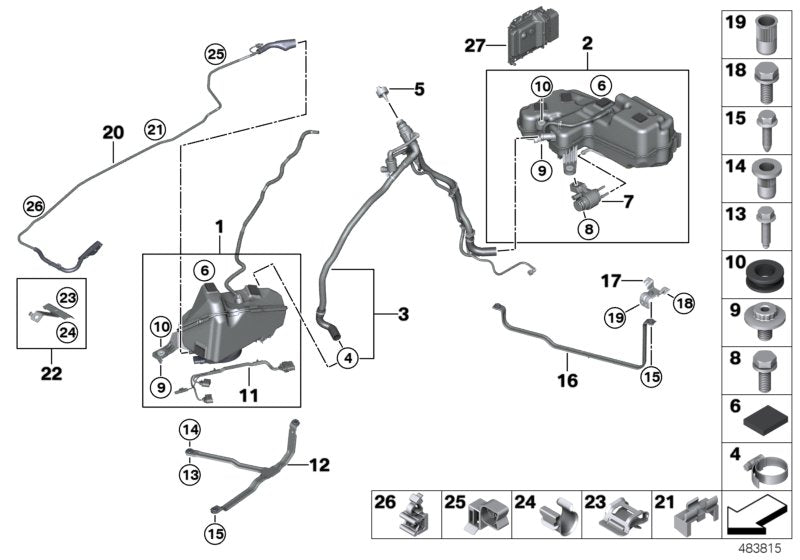 Genuine BMW 16197286305 F21 Holder (Inc. 120dX, 114d & 118d) | ML Performance EU EU Car Parts