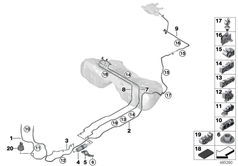 Genuine BMW 16127856999 F90 Front Fuel Feed Line (Inc. M5) | ML Performance EU EU Car Parts