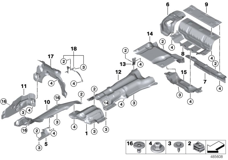 Genuine BMW 51487377983 G15 G11 Heat Shield, Engine Mount, Right RHD (Inc. 520dX, 530eX & 740LeX) | ML Performance EU EU Car Parts