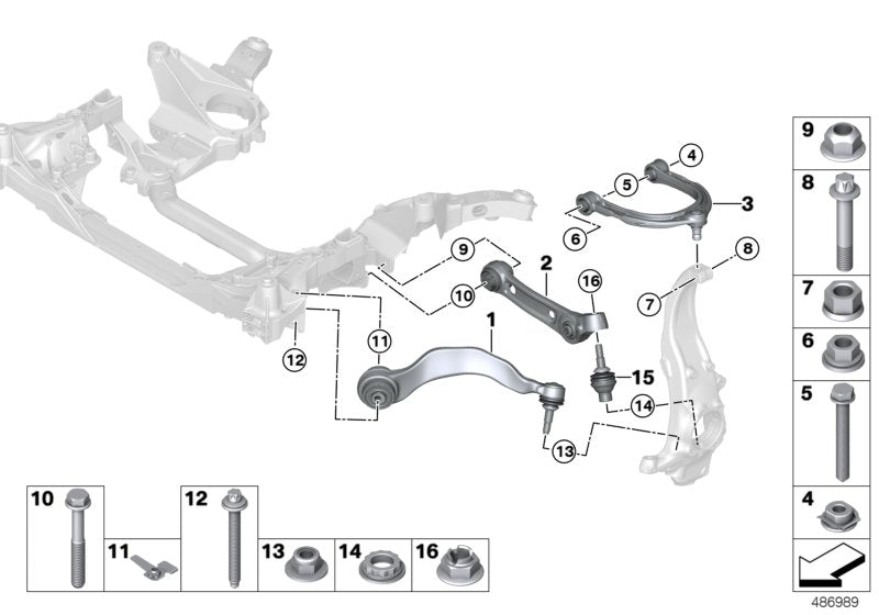 Genuine BMW 31106871543 Wishbone, Bottom, With Rubber Mount Left (Inc. M760iX & M760LiX) | ML Performance EU EU Car Parts