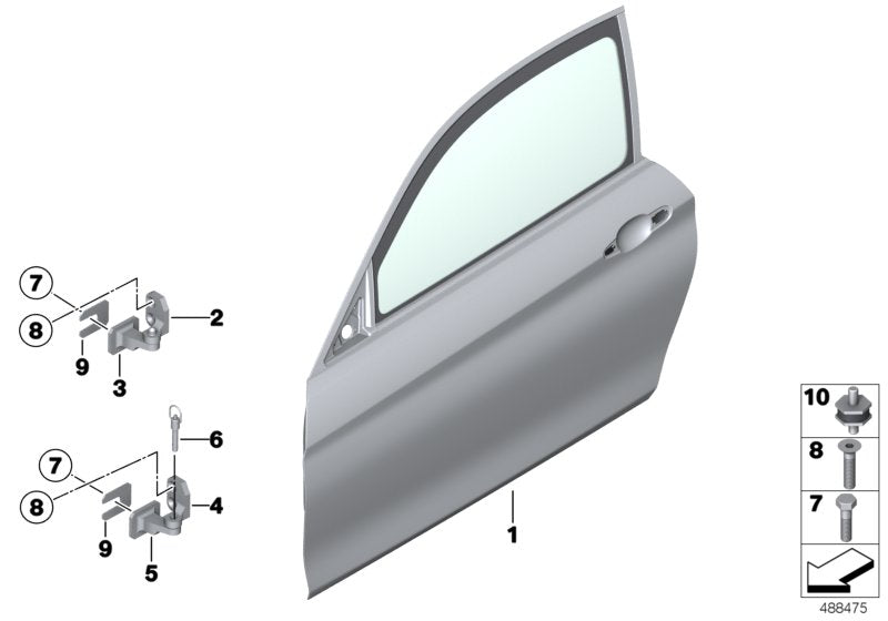 Genuine BMW 41508431212 Door Hinge, Bottom Right CHASSIS SIDE (Inc. M4 GT4) | ML Performance EU EU Car Parts