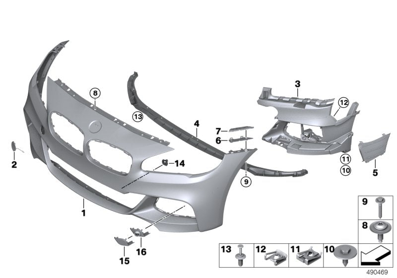 Genuine BMW 51118057885 F46 Support, Pdc-Sensor Interior Left PDC (Inc. 220dX, 214d & 225iX) | ML Performance EU EU Car Parts