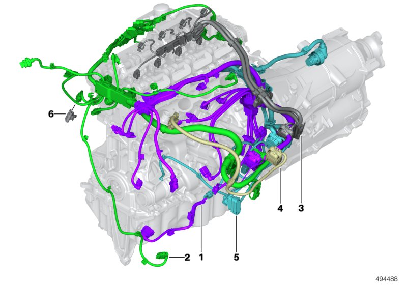 Genuine BMW 12538482370 G20 Wiring Harness, Engine Trans. Module AUT (Inc. 320i & 330i) | ML Performance EU EU Car Parts