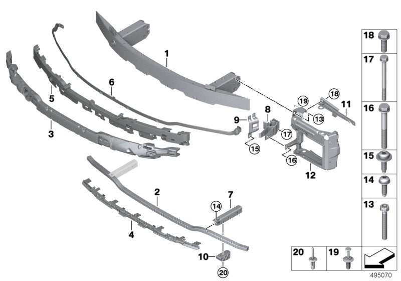 Genuine BMW 51117422227 G20 Crossbrace, Rear Left (Inc. 318d, 320dX & 330e) | ML Performance EU EU Car Parts